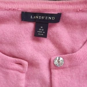 Lands' End 100% cashmere light pink size M 10/12